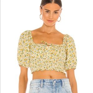 Faithfull the Brand NWT Rovenza Crop Top in Rosemary